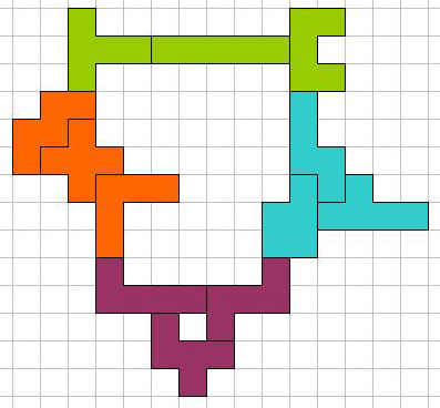 symmetrische pentomino's